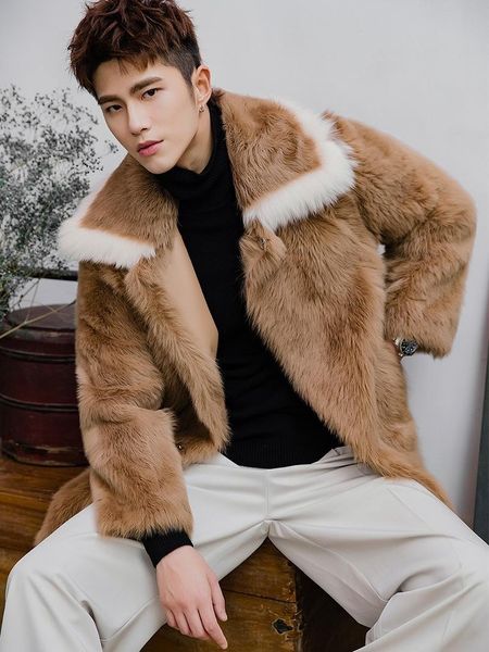 men's leather & faux winter real fur coat men genuine jacket natural sheep coats long shearling clothes 2021 v19131 kj3333, Black
men's leather & faux winter real fur coat men genuine jacket natural sheep coats long shearling clothes 2021 v19131 kj3333, Black