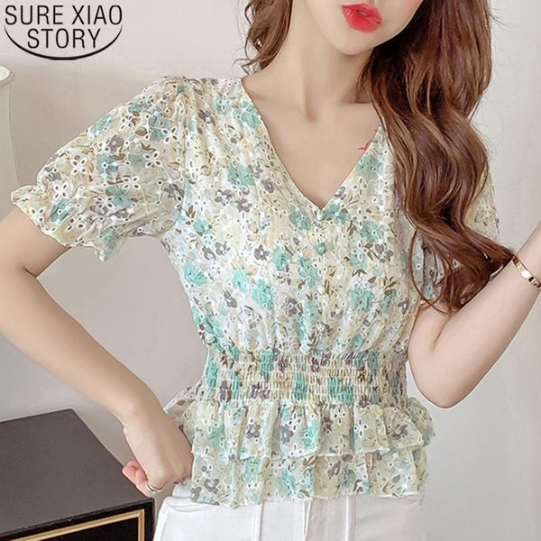 2021 new sweet chiffon floral print blouses women summer blusas mujer de moda hollow out pullover clothes blusas 10218, White
2021 new sweet chiffon floral print blouses women summer blusas mujer de moda hollow out pullover clothes blusas 10218, White