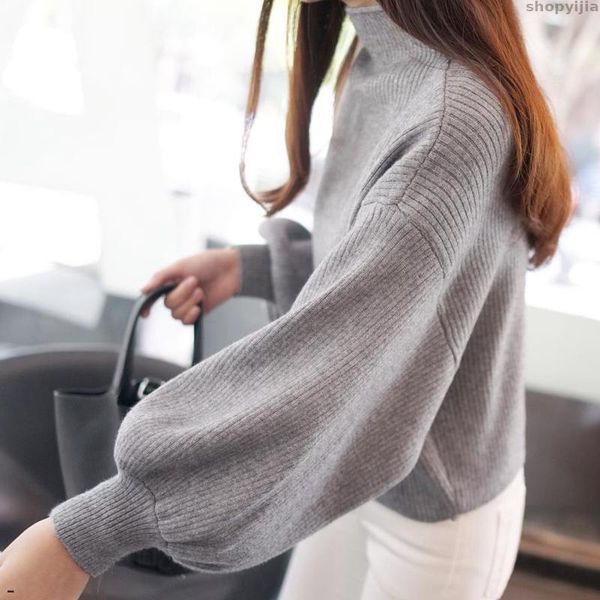 women's sweaters high-necked batwing sleeve pullover autumn winter sweater fashion loose knitted, White;black
women's sweaters high-necked batwing sleeve pullover autumn winter sweater fashion loose knitted, White;black