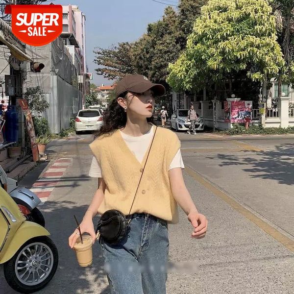 Harajuku Knitted Sweater Vest tshirt sets Women 2020 Korean Spring Autumn V Neck Sleeveless Knitted Sweaters Pullovers #R04K, White
Harajuku Knitted Sweater Vest tshirt sets Women 2020 Korean Spring Autumn V Neck Sleeveless Knitted Sweaters Pullovers #R04K, White