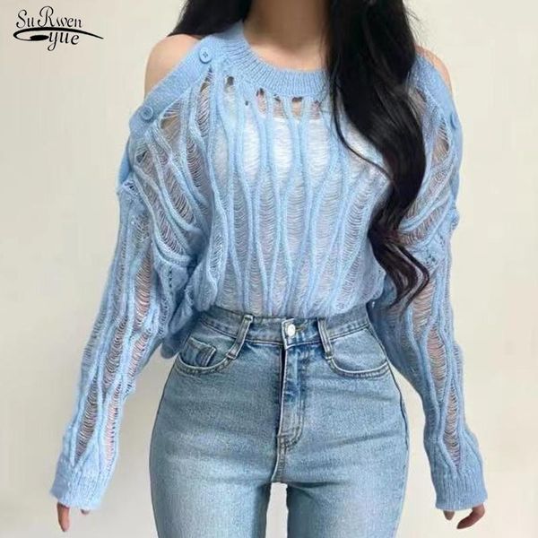 women's blouses & shirts 2021 korean strapless hollow ladies shirt girl button woman blouse long-sleeved solid sweater female blusas mu, White
women's blouses & shirts 2021 korean strapless hollow ladies shirt girl button woman blouse long-sleeved solid sweater female blusas mu, White