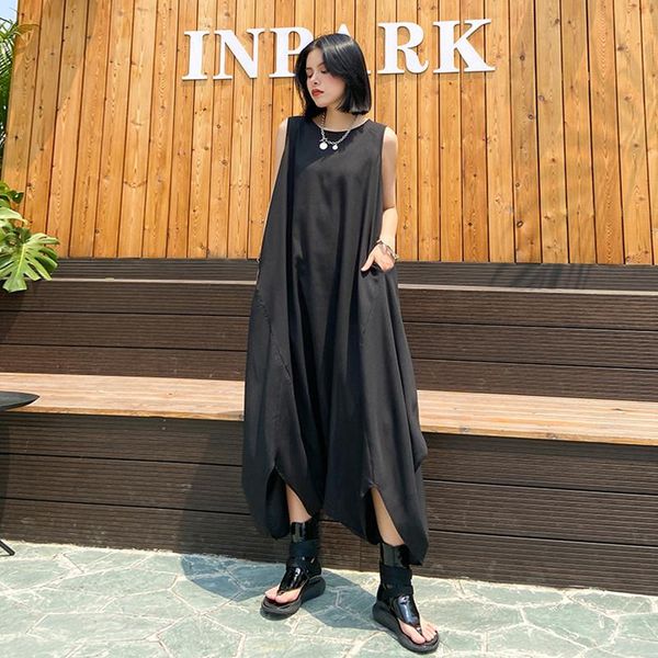 women's jumpsuits & rompers johnaature casual fashion plus size solid color thin ankle-length 2021 summer sleeveless pockets women body, Black;white
women's jumpsuits & rompers johnaature casual fashion plus size solid color thin ankle-length 2021 summer sleeveless pockets women body, Black;white