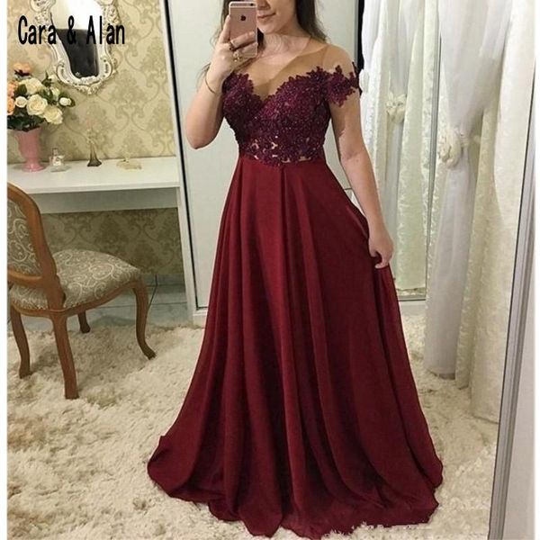 party dresses formal burgundy prom long illusion neck short sleeve lace appliques evening gowns chiffon 2021 special occasion dress, White;black
party dresses formal burgundy prom long illusion neck short sleeve lace appliques evening gowns chiffon 2021 special occasion dress, White;black