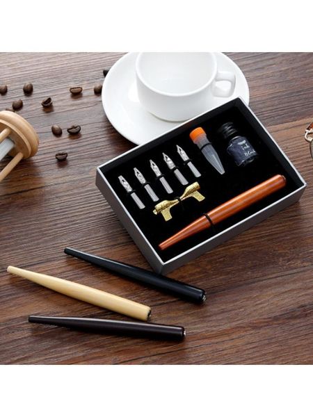 calligraphy fountain dip pen + 5 nibs ink kit gift box for lettering sketching h55f pens
calligraphy fountain dip pen + 5 nibs ink kit gift box for lettering sketching h55f pens