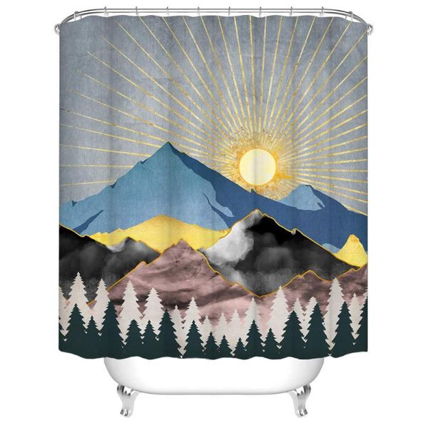 shower curtains mountain forest curtain natural landscape of sunrise bath waterproof fabric sets bathroom decor
shower curtains mountain forest curtain natural landscape of sunrise bath waterproof fabric sets bathroom decor