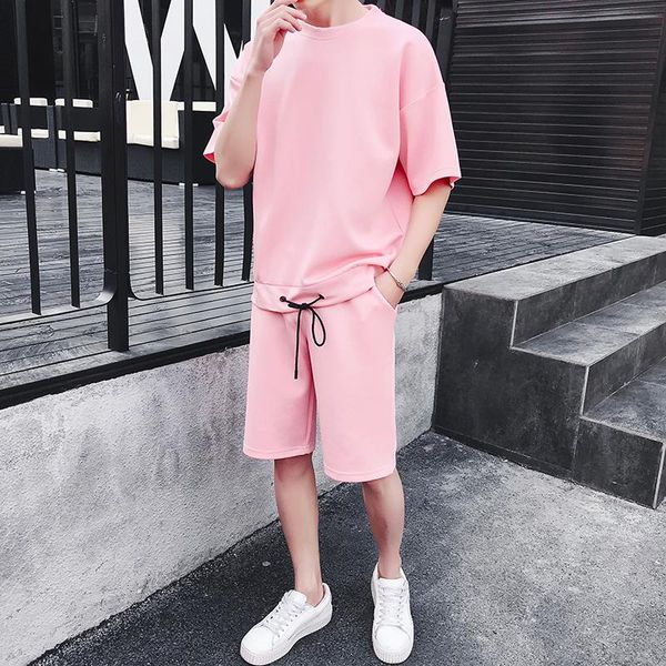 men tracksuit sets brand two piece suits set 2021 male casual short sleeve t-shirts workout fitness jogger male pink shorts, Gray
men tracksuit sets brand two piece suits set 2021 male casual short sleeve t-shirts workout fitness jogger male pink shorts, Gray