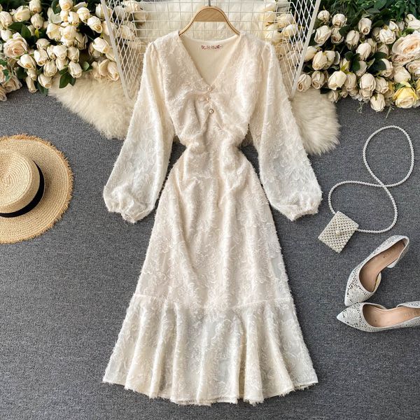 2021 new fashion women elegant spring autumn v neck long sleeve trumpet es ladies party vestidos wg7r, Black;gray
2021 new fashion women elegant spring autumn v neck long sleeve trumpet es ladies party vestidos wg7r, Black;gray