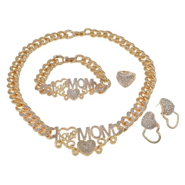 earrings & necklace mother's day gift gold plated i love you mom jewelry cuban chain set z0031, Silver
earrings & necklace mother's day gift gold plated i love you mom jewelry cuban chain set z0031, Silver