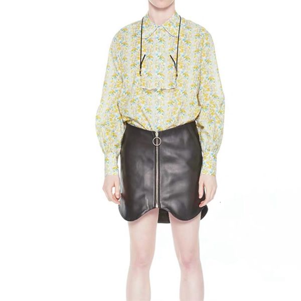 2021 spring and summer new fashion wild light yellow floral long-sleeved single-breasted cotton shirt women w17k, White
2021 spring and summer new fashion wild light yellow floral long-sleeved single-breasted cotton shirt women w17k, White