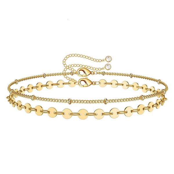 jewelry minimalist personality round sequin chain bracelet simple and versatile bead clip temperament double-layer bracelet, Black
jewelry minimalist personality round sequin chain bracelet simple and versatile bead clip temperament double-layer bracelet, Black