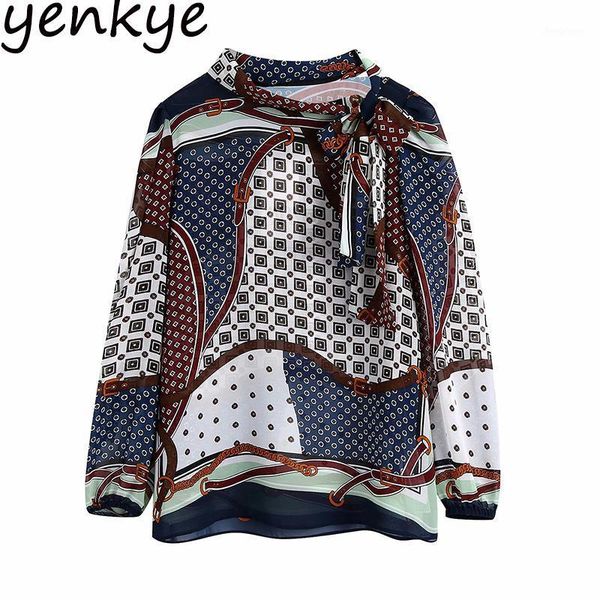 fashion women vintage patchwork print blouse long sleeve tie high neck streetwear flowy chiffon blouses plus size women's & shirts, White
fashion women vintage patchwork print blouse long sleeve tie high neck streetwear flowy chiffon blouses plus size women's & shirts, White