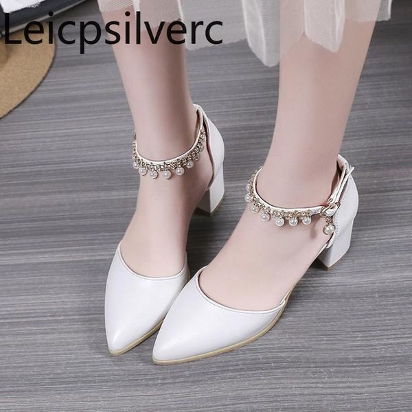 dress shoes pumps spring and autumn the pointed shallow mouth buckle string bead thick heel mid women's plus size 34-43, Black
dress shoes pumps spring and autumn the pointed shallow mouth buckle string bead thick heel mid women's plus size 34-43, Black