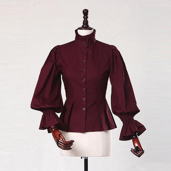women's blouses & shirts spring summer women office lady blouse lantern sleeve vintage gothic cotton female formal casual black, White
women's blouses & shirts spring summer women office lady blouse lantern sleeve vintage gothic cotton female formal casual black, White