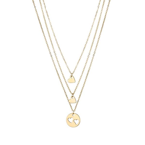 pendant necklaces arrival heart charm dainty necklace women multilayer choker gold color chain bijoux collier jewelry gift, Silver
pendant necklaces arrival heart charm dainty necklace women multilayer choker gold color chain bijoux collier jewelry gift, Silver