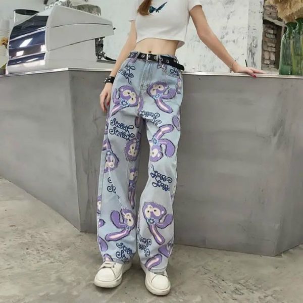 2021 new mode famous waist high leg brim straight down thin daddy washed vintage bunny pants print women's jeans 49ru, Blue
2021 new mode famous waist high leg brim straight down thin daddy washed vintage bunny pants print women's jeans 49ru, Blue