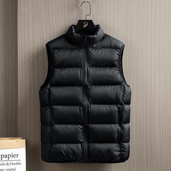 men's vests solid color sleeveless coat autumn winter mens fleece warm waistcoat outwear casual stand collar zipper men vest, Black;white
men's vests solid color sleeveless coat autumn winter mens fleece warm waistcoat outwear casual stand collar zipper men vest, Black;white