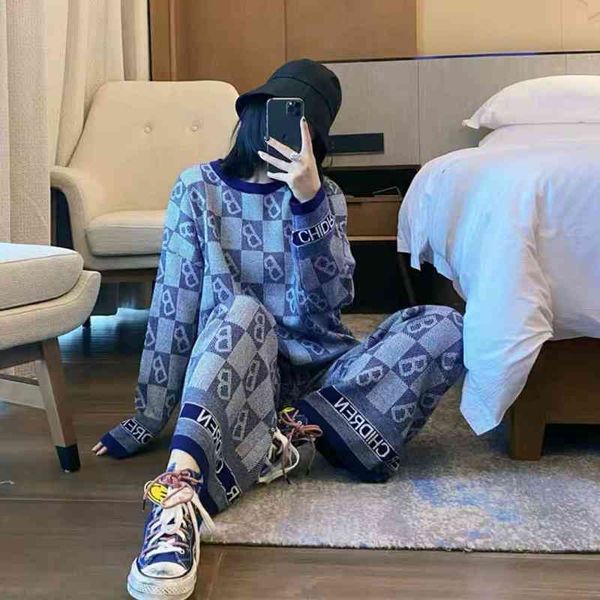 2022 factory wholesale new model spring and autumn net red two-piece set leisure small fragrance fashion knitted long sleeved pants high wai, White
2022 factory wholesale new model spring and autumn net red two-piece set leisure small fragrance fashion knitted long sleeved pants high wai, White