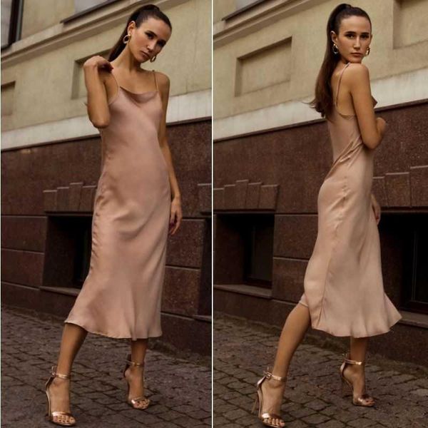 casual dresses 2021 summer satin slic sling dress female square turtleneck with no back long solid color thin party, Black;gray
casual dresses 2021 summer satin slic sling dress female square turtleneck with no back long solid color thin party, Black;gray