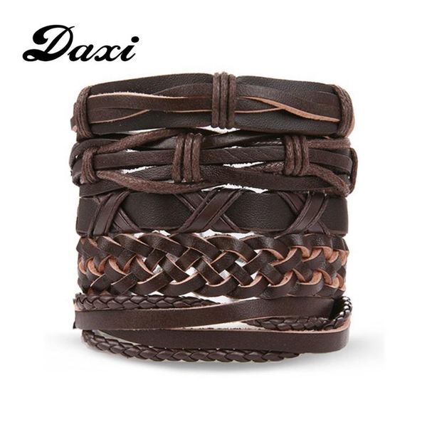 charm bracelets daxi braided rope vintage multi-layer leather bracelet men's classic chain jewelry gift, Golden;silver
charm bracelets daxi braided rope vintage multi-layer leather bracelet men's classic chain jewelry gift, Golden;silver