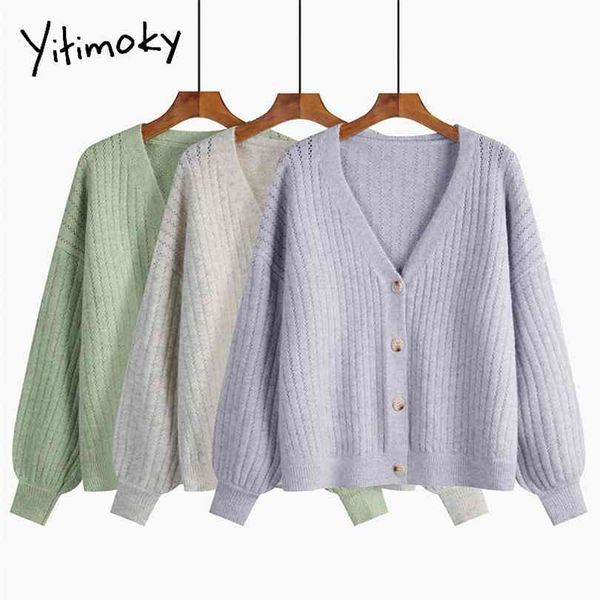 yitimoky fall cardigan women sweater korean fashion v-neck knitted clothes solid casual long sleeve soft outwears lady 210922, White;black
yitimoky fall cardigan women sweater korean fashion v-neck knitted clothes solid casual long sleeve soft outwears lady 210922, White;black