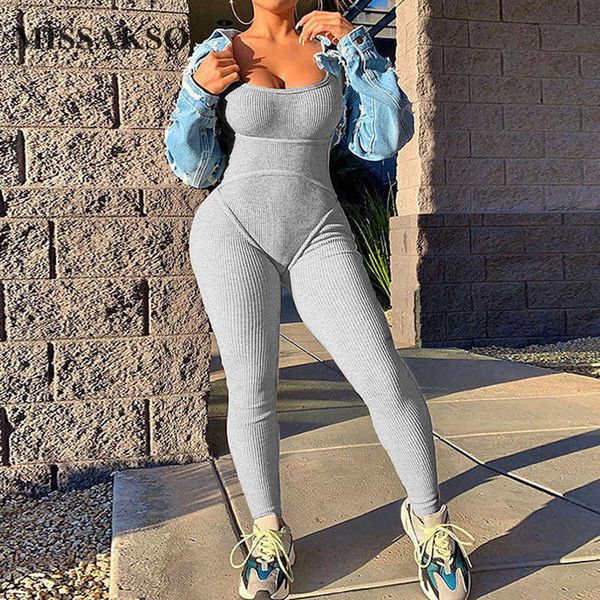 missakso summer ribbed jumpsuit streetwear sport sleeveless knitted solid skinny backless basic women bodycon jumpsuits 210625, Black;white
missakso summer ribbed jumpsuit streetwear sport sleeveless knitted solid skinny backless basic women bodycon jumpsuits 210625, Black;white