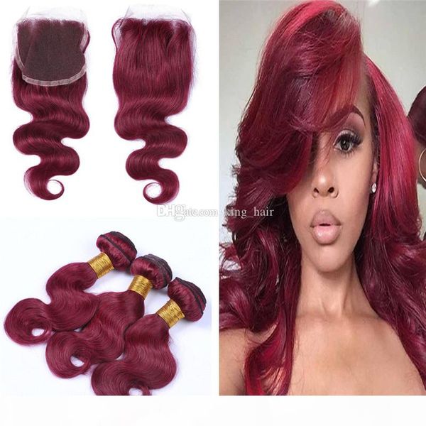 burgundy colored body wave hair 3 bundles human hair with closure pure color 99j virgin human hair weaves with lace closure, Black;brown
burgundy colored body wave hair 3 bundles human hair with closure pure color 99j virgin human hair weaves with lace closure, Black;brown