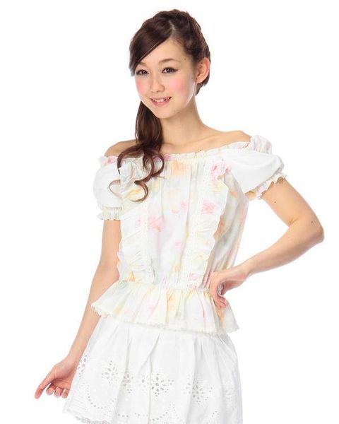 women's blouses & shirts japanese l*z lisa light flower sleeve bow collar princess chiffon shirt, White
women's blouses & shirts japanese l*z lisa light flower sleeve bow collar princess chiffon shirt, White