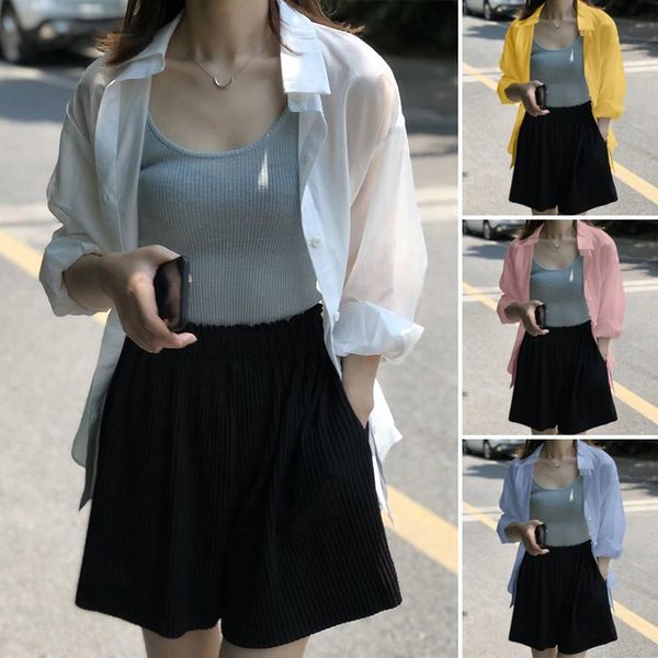 women's blouses & shirts summer zanzea 2021 elegant backless casual lapel button blusas female long sleeve cardigans cover ups 5xl, White
women's blouses & shirts summer zanzea 2021 elegant backless casual lapel button blusas female long sleeve cardigans cover ups 5xl, White