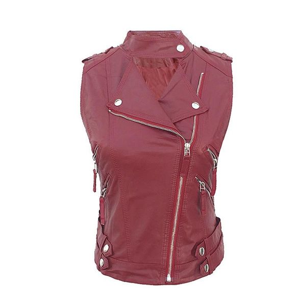women's vests women pu leather motorcycle vest pocket short coat sleeveless jacket outwear casual brand waistcoat lx1533, Black;white
women's vests women pu leather motorcycle vest pocket short coat sleeveless jacket outwear casual brand waistcoat lx1533, Black;white