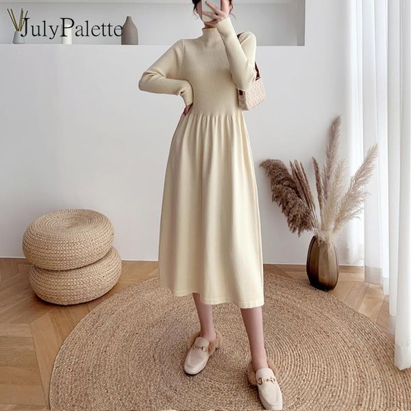 casual dresses julypalette solid knitted long dress women autumn winter half turtleneck full sleeve sweater ladies a-line vestidos, Black;gray
casual dresses julypalette solid knitted long dress women autumn winter half turtleneck full sleeve sweater ladies a-line vestidos, Black;gray