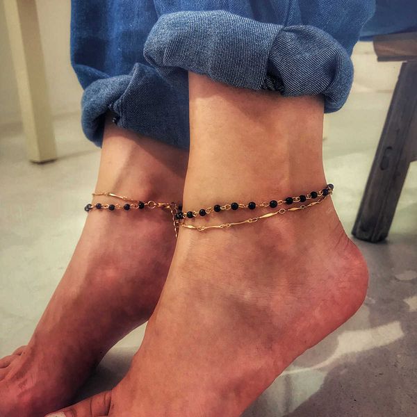 jewelry simple beach new multi-layer foot decoration women's fashion personalized handmade beaded anklet, Silver
jewelry simple beach new multi-layer foot decoration women's fashion personalized handmade beaded anklet, Silver