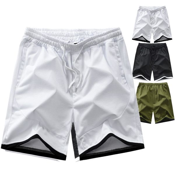 men's shorts summer youth casual fashion solid color tether 3-color beach pants, White;black
men's shorts summer youth casual fashion solid color tether 3-color beach pants, White;black