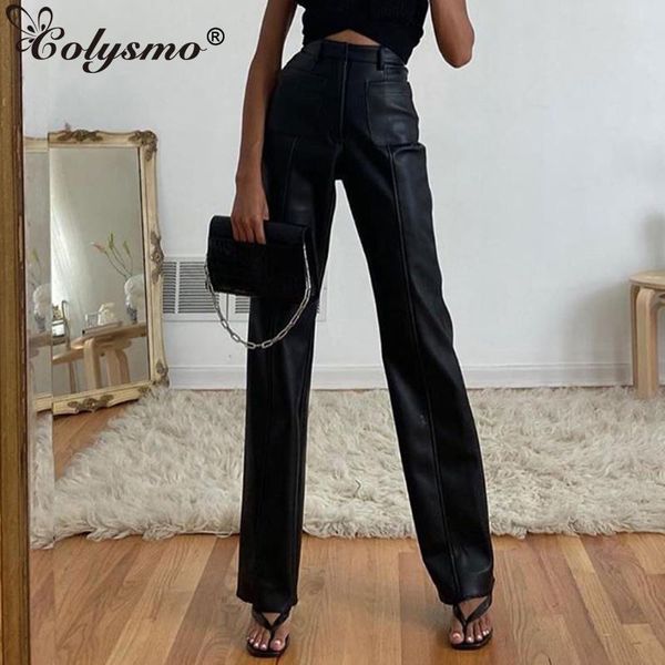 women's pants & capris colysmo y2k woman single layer elastic zipper button pocket leather lady casual trousers chic streetwear party w, Black;white
women's pants & capris colysmo y2k woman single layer elastic zipper button pocket leather lady casual trousers chic streetwear party w, Black;white