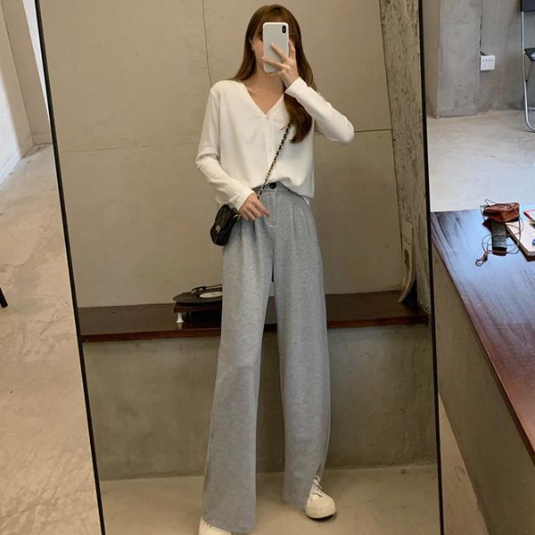 women's two piece pants autumn ocean light mature wind suit casual fashion salty sweet wide-leg two-piece rac, White
women's two piece pants autumn ocean light mature wind suit casual fashion salty sweet wide-leg two-piece rac, White