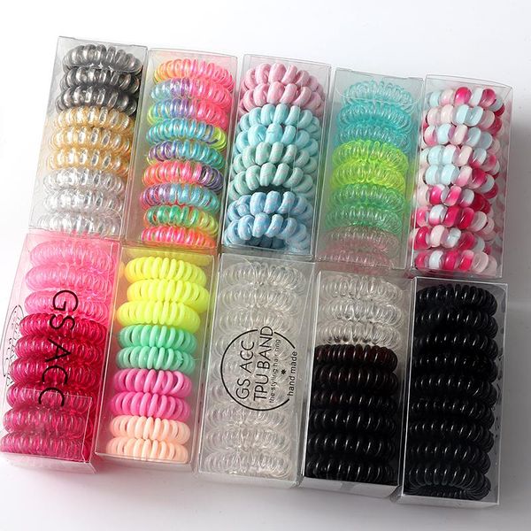 hair accessories 9pcs elastic bands colorful spiral ties telephone wire girls fashion headband, Slivery;white
hair accessories 9pcs elastic bands colorful spiral ties telephone wire girls fashion headband, Slivery;white