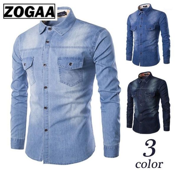 zogaa men long sleeve denim shirt mens casual dress male jean shirts street wearing 2019 mens shirts1, White;black
zogaa men long sleeve denim shirt mens casual dress male jean shirts street wearing 2019 mens shirts1, White;black