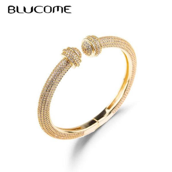 bangle blucome exquisite full cz zircon gold color open jewelry for party wedding women fashion accessories holiday gifts, Black
bangle blucome exquisite full cz zircon gold color open jewelry for party wedding women fashion accessories holiday gifts, Black
