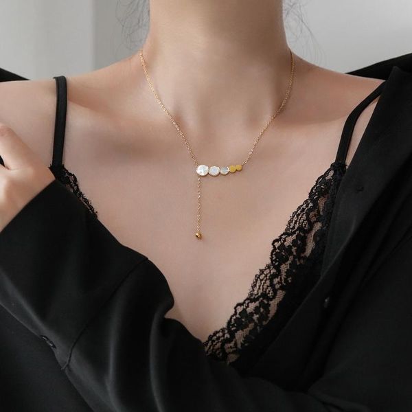 chains ihues exquisite 925 sterling silver five-ring shell pendant necklace women's long tassel collar jewelry
chains ihues exquisite 925 sterling silver five-ring shell pendant necklace women's long tassel collar jewelry