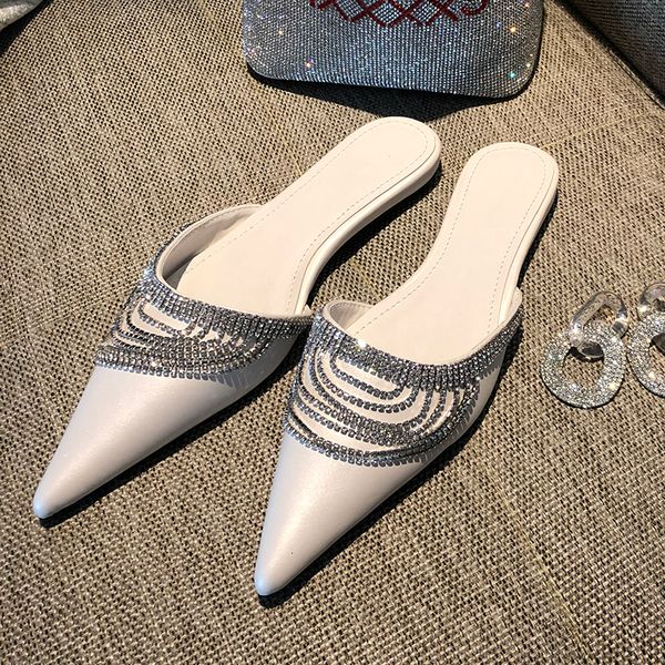 2021 new elegant rhinestone fashion mules for pu leather pointed toe slip on women slippers summer women's shoes qyuz, Black
2021 new elegant rhinestone fashion mules for pu leather pointed toe slip on women slippers summer women's shoes qyuz, Black