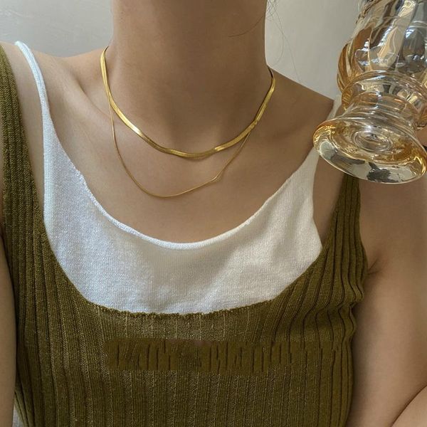 chokers punk trendy double layers clavicle chain necklace for women short choker blade metal jewelry fashion girl pearl neck accessories, Golden;silver
chokers punk trendy double layers clavicle chain necklace for women short choker blade metal jewelry fashion girl pearl neck accessories, Golden;silver