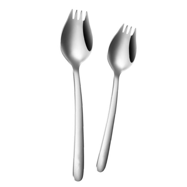 forks 1pc stainless steel pasta spork long handle tableware fruit serving tool integral spoon fork for home restaurant
forks 1pc stainless steel pasta spork long handle tableware fruit serving tool integral spoon fork for home restaurant