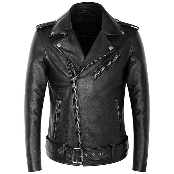 men's leather & faux classical motorcycle genuine jackets men natural quality cowhide and sheepskin moto biker oblique zipper jacket co, Black
men's leather & faux classical motorcycle genuine jackets men natural quality cowhide and sheepskin moto biker oblique zipper jacket co, Black