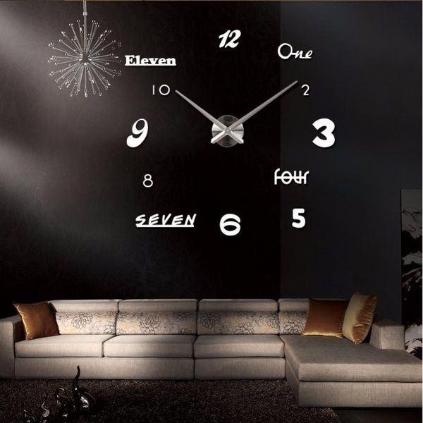 wall clocks 2021 clock quartz diy modern design large stickers 3d big living room kitchen