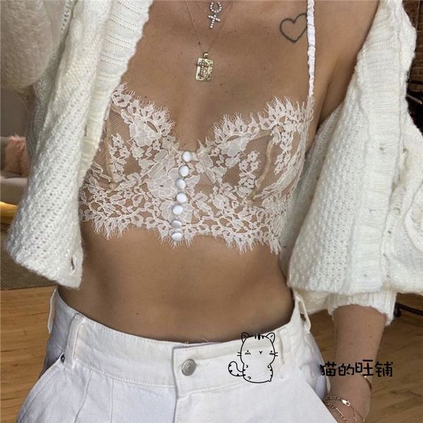 button white lace bralette backless crop women 2021 sleeveless summer cropped feminino underwear
button white lace bralette backless crop women 2021 sleeveless summer cropped feminino underwear