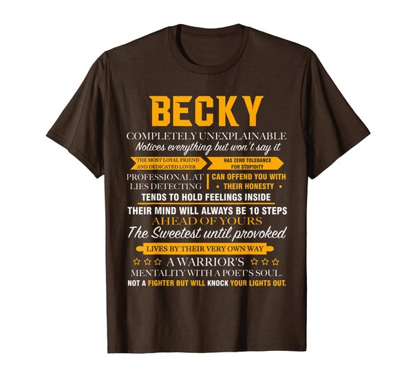BECKY completely unexplainable name shirt Front Print 1kfeme, Mainly pictures
BECKY completely unexplainable name shirt Front Print 1kfeme, Mainly pictures