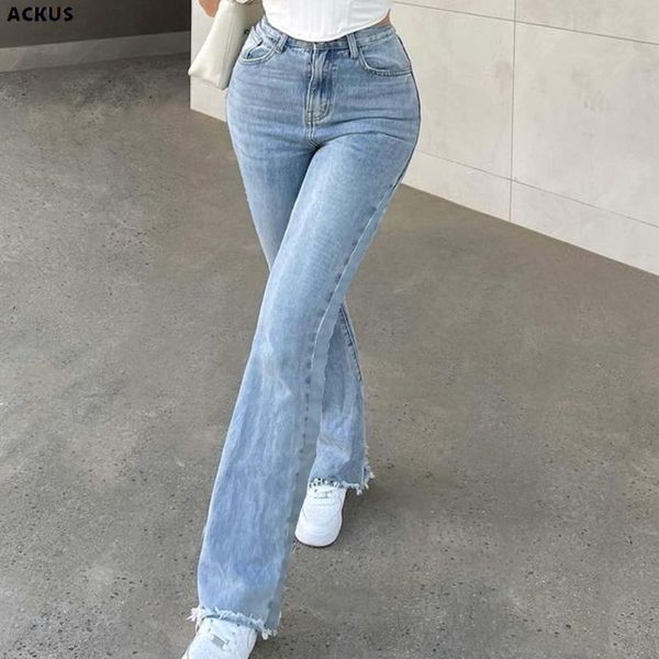 women's jeans ackus women solid mid waist stretchy flare denim pants female fashion streetwear washed trousers casual bottom autumn 202, Blue
women's jeans ackus women solid mid waist stretchy flare denim pants female fashion streetwear washed trousers casual bottom autumn 202, Blue