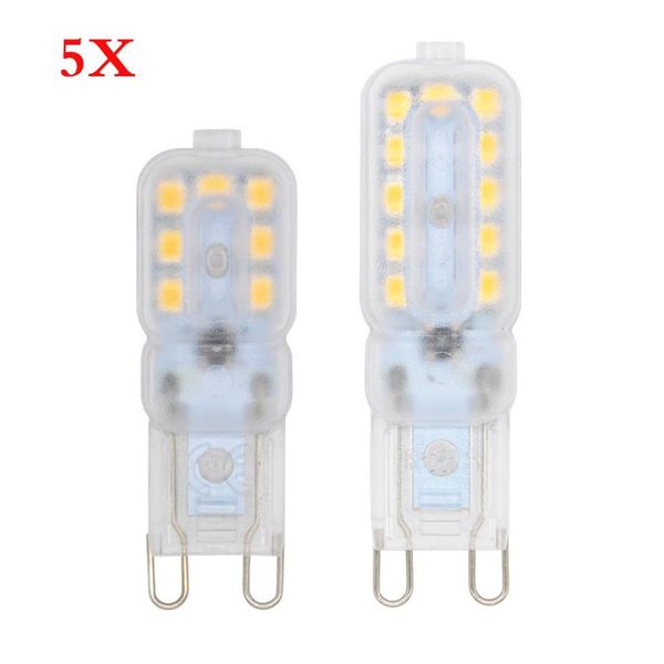 bulbs lampadas led g9 lamp 3w 5w 220v smd2835 360 degree lighting high transmittance warm white/cold white 5pcs/lot
bulbs lampadas led g9 lamp 3w 5w 220v smd2835 360 degree lighting high transmittance warm white/cold white 5pcs/lot