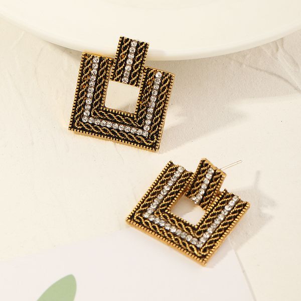 ez3360 fashion accessories square baroque temperament art make old earrings female, Silver
ez3360 fashion accessories square baroque temperament art make old earrings female, Silver