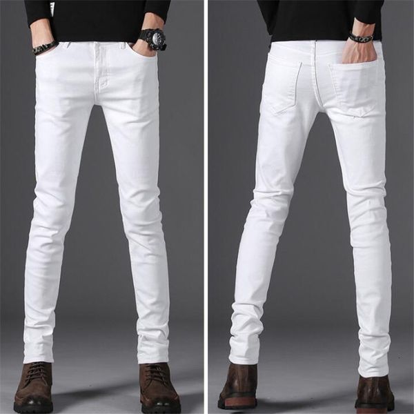 winter style casual slim fit broek elastic men fashion classic denim ny white jeans men's trousers, Blue
winter style casual slim fit broek elastic men fashion classic denim ny white jeans men's trousers, Blue