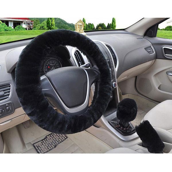 steering wheel covers 3pcs/set winter black soft warm plush car cover handbrake
steering wheel covers 3pcs/set winter black soft warm plush car cover handbrake
